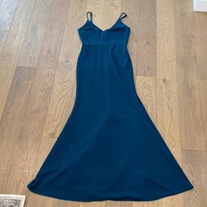 Lulu’s deep blue bridesmaid dress
